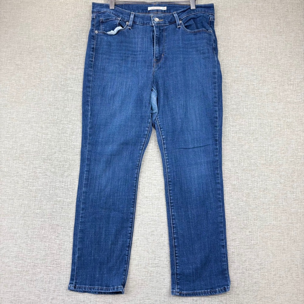 Levis Womens 12 Classic Straight Leg Jeans Medium Wash Blue Denim